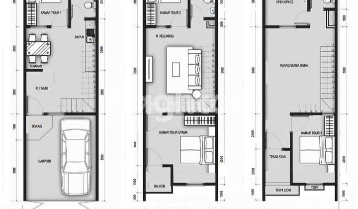 RUMAH BARU TANJUNG DUREN 3 LANTAI SIAP HUNI 4x13 2