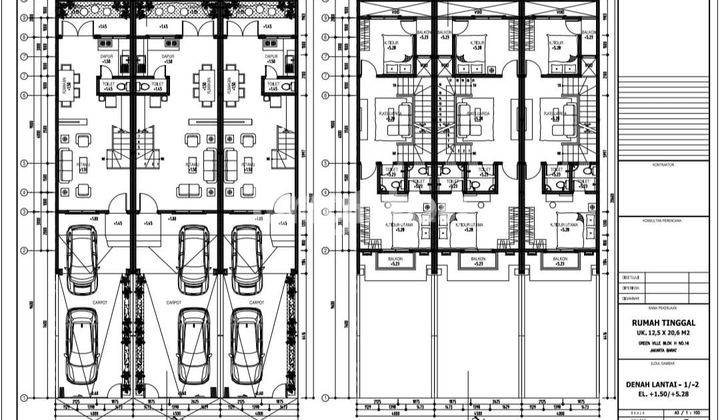 RUMAH INDENT GREEN VILLE BANGUNAN MODERN 3 LANTAI 2