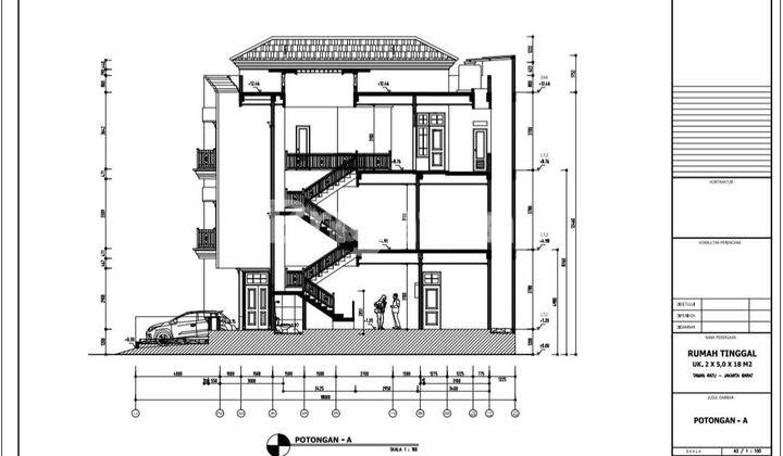 RUMAH INDENT TAMAN RATU BANGUNAN MODERN 3 LANTAI 2