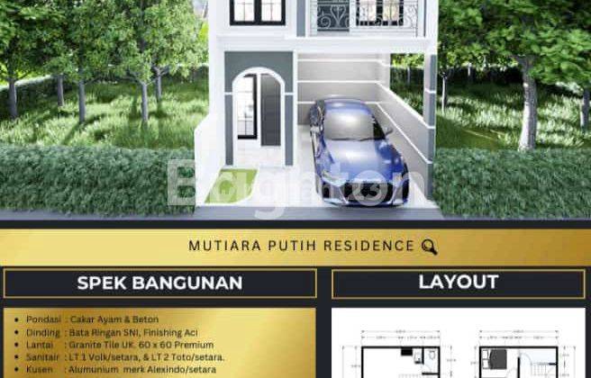 RUMAH  MODERN MINIMALIS MUTIARA PUTIH RESIDANCE 2