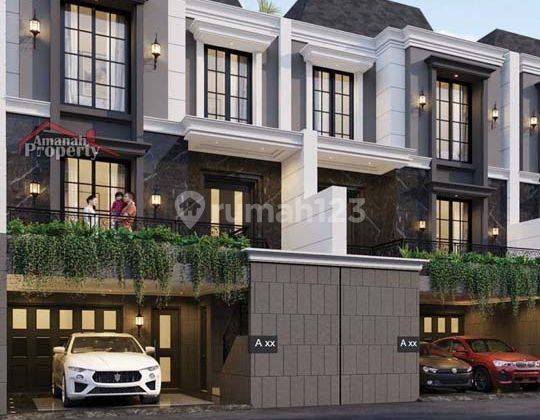 Rumah 3 Lantai Tropical + Rooftop Fasilitas Pool Bambu Apus 2