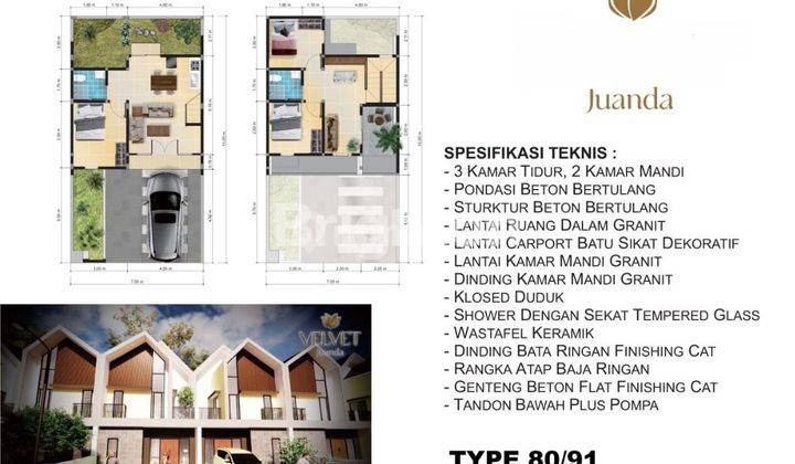 BARU GRESS RUMAH 2LT AREA JUANDA, 600JT AN 2