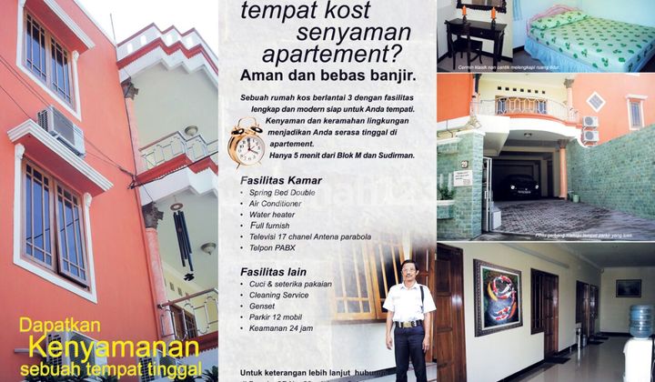 Rumah Kost di Jl. Bangka Raya, Jakarta Selatan. Strategis, pusat Bisnis, AC tiap kamar, Listrik tiap kamar, keamanan 24 jam, ada water heataer. 1