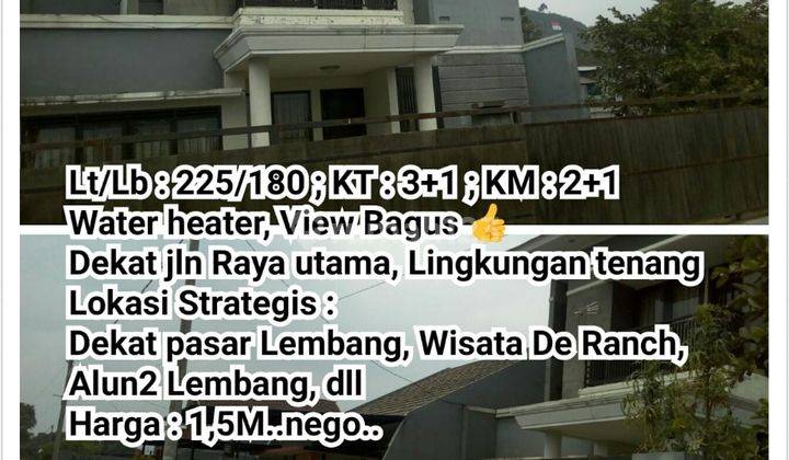 Rumah Villa View Bgs MURAH Strategis Lembang Bandung, Jawa Barat 1