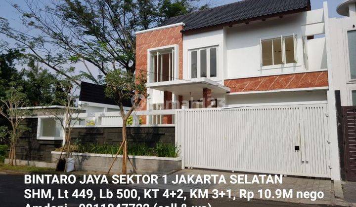 Rumah Mewah Brand New Siap Huni ada Pool di Sektor 1 Bintaro Jaya 1