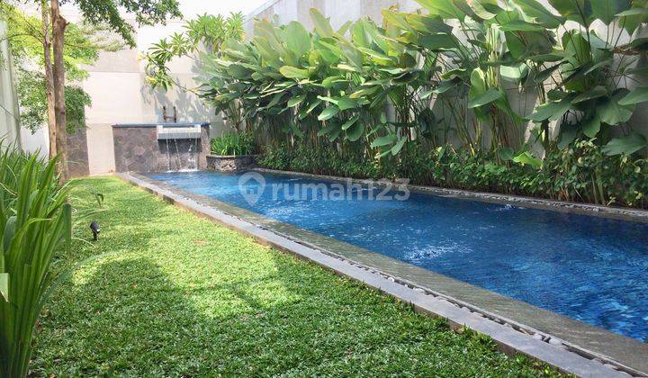 House Modern Tropical 4 Bedrooms In Compound Cilandak Ajh02076 2