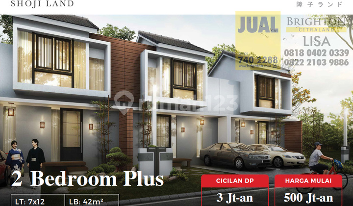 SHOJI LAND by Podo Joyo Mashyur (PJM Group) • Type 42 LT 7x12 (2 BR plus)