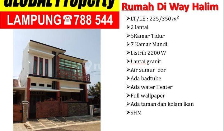 Rumah 2 lantai di Way Halim Permai siap huni 1