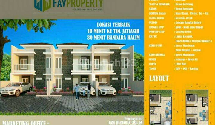 Rumah baru 2 lantai di jati asih Bekasi Selatan 2