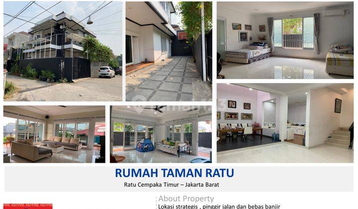 Rumah di Taman Ratu Cempaka Timur  Jakarta Barat Lokasi strategis , pinggir jalan dan bebas banjir 1