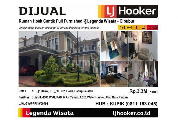 Dijual Rumah Hoek Cantik Full Furnisher @ Legenda Wisata Cibubur 2