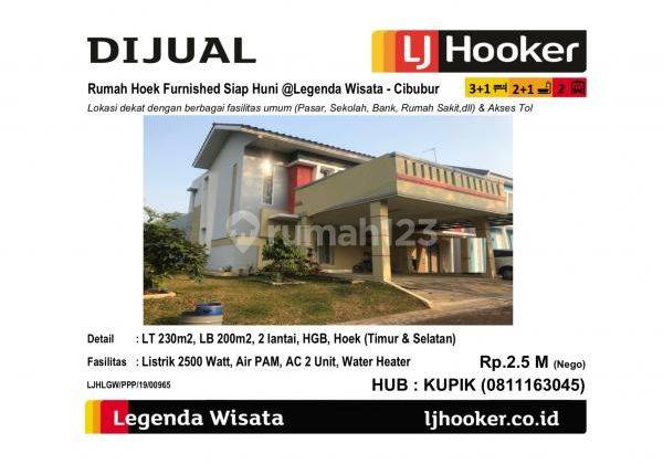 Dijual Rumah Hoek Full Furnished @Legenda Wisata Cibubur 1