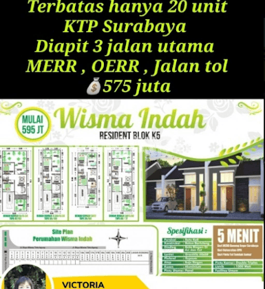 Wisma Indah hanya 575jt 2