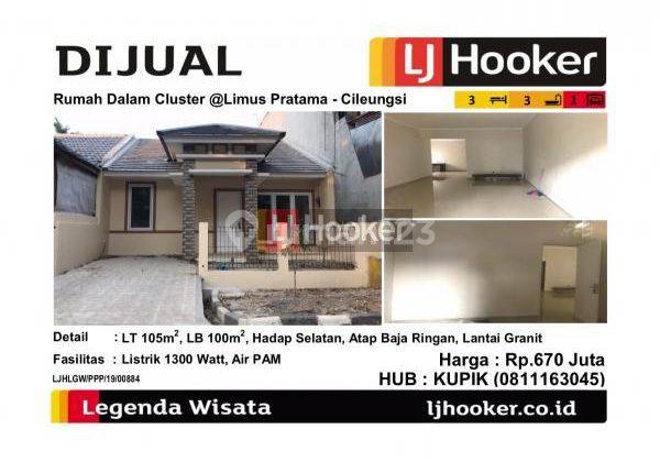 Dijual Rumah Dalam Cluster @Limus Pratama Cileungsi 2