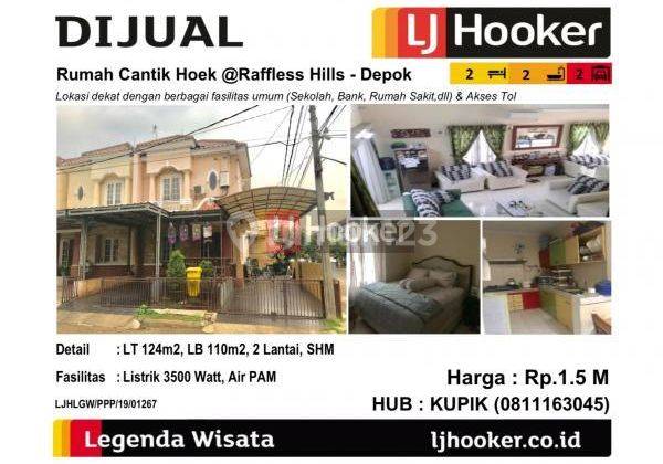 Dijual Rumah Cantik Hoek @Raffless Hills Depok 2