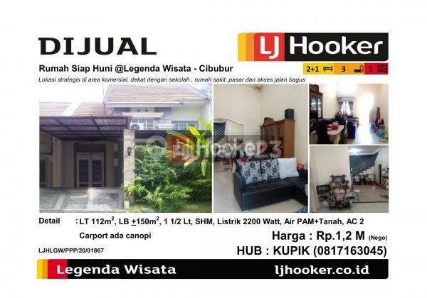 Dijual Rumah Siap Huni @Legenda Wisata Cibubur 1