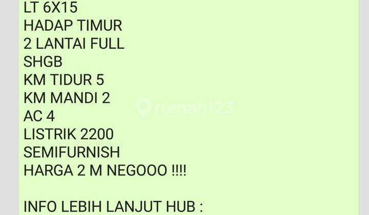 RUMAH 2 LANTAI FULL SEMI FURNISH BAGUSS DAN RAPI HARGA MASIH NEGOOO 2