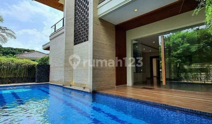 RUMAH DESAIN MODERN at PONDOK INDAH (HOEK, S.POOL, GARDEN)
