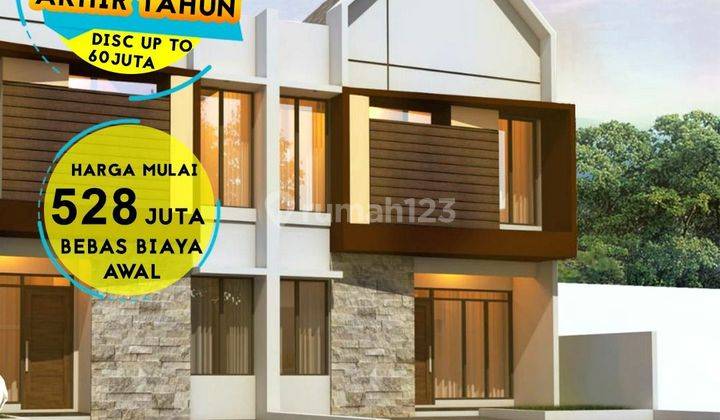 Rumah Depok  2 Lantai, Promo Gratis Biaya, Disc Harga, Dekat Alun Alun, Stasiun KRL, DP Ringan 2