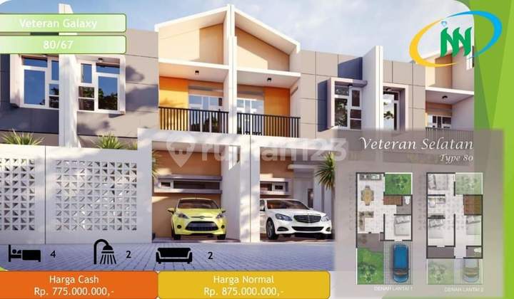 Rumah Dua Lantai Tengah Kota Makassar Promo Chas Free Kanopi Pagar Free Biaya 2