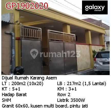 Rumah Karang Asem Dkt Tambaksari Manyar Sutorejo Dharmahusada 2