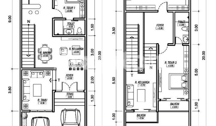 RUMAH 2LT  MINIMALIS BARU GRESS 2