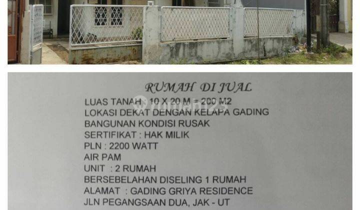 Rumah hitung tanah di Klp Gading-Jakut 1