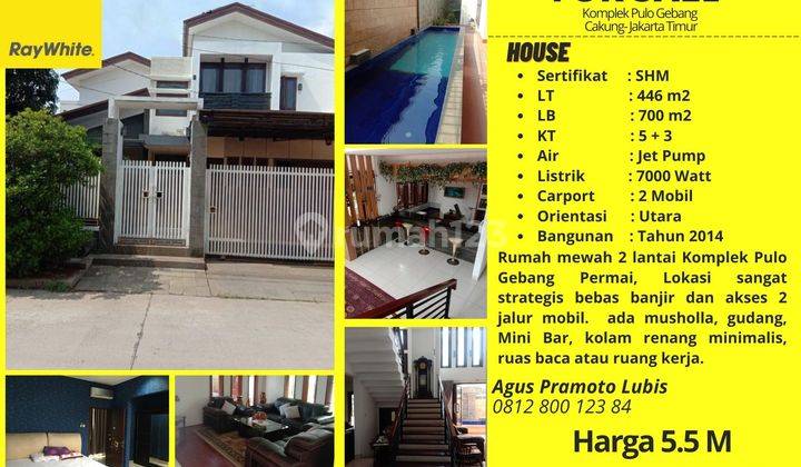 DiJual Rumah Mewah 2 Lantai siap huni di Komplek Pulo Gadung 1