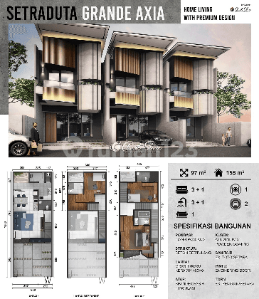 Rumah Cantik asri Setraduta Murah Bangunan Baru 2