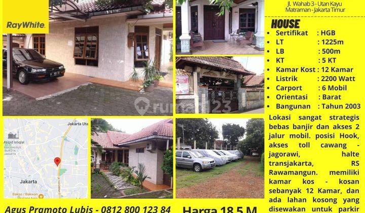 Dijual Rumah Hitung Tanah Kosong Utan Kayu 2