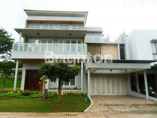 New minimalist 3-story split level house in the center of BSD city, equipped with a swimming pool.