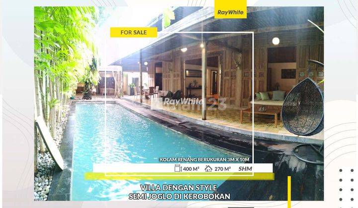 Villa dengan style Semi Joglo di Kerobokan 1