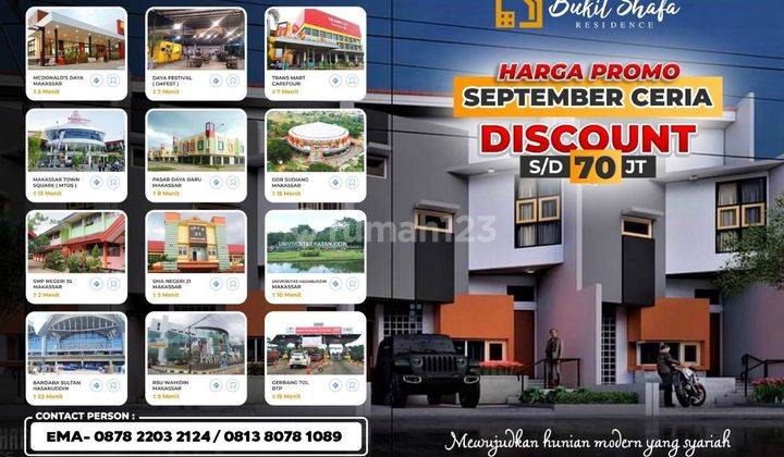 Dijual Rumah Syariah Baru Modern Minimalis di Makassar - Bukit Shafa Residence 1