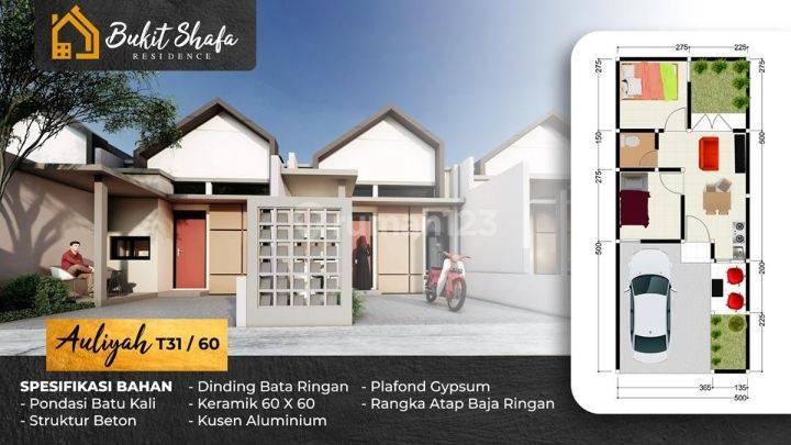 Dijual Rumah Syariah Baru Modern Minimalis di Makassar - Bukit Shafa Residence 2