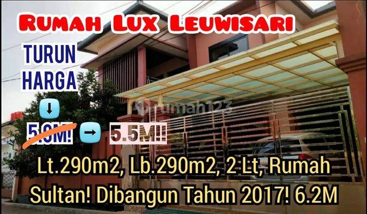 Rumah Sultan Dibangun Tahun 2017 Kualitas Bahan2x Eksterior Interior Super Lux! 2lt, Lt.290m2, Lb.290m2, Hadap TIMUR! 1