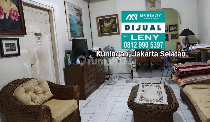 RUMAH LAMA LT 299 M2 DI KUNINGAN, JAKARTA SELATAN, HITUNG TANAH, COCOK UNTUK KOST-KOSTAN 1