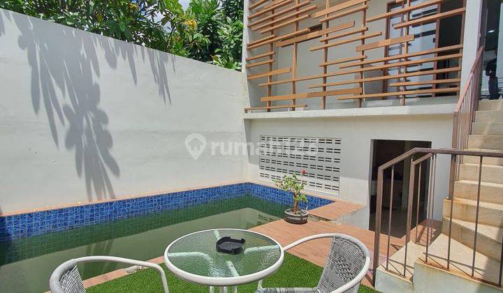 Townhouse private pool design minimalis kemang ampera 2