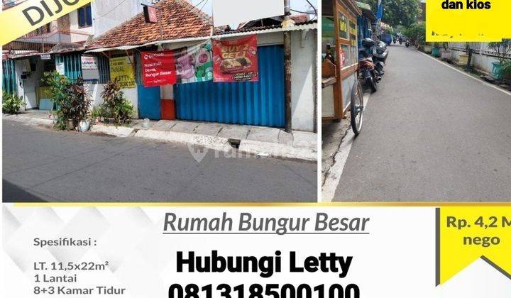 Sale Rumah Kost + Kios di Jakarta Pusat Rp 4.2 M Nego 1