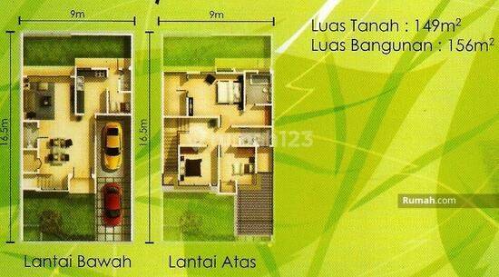 Rumah 2lt semi renoved siap huni 9x17 148m type 4KT cluster Zebrina JGC Jakarta Garden City Cakung 2