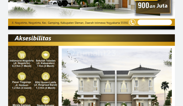 Rumah  Minimalis Nogotirto Jl Godean 1