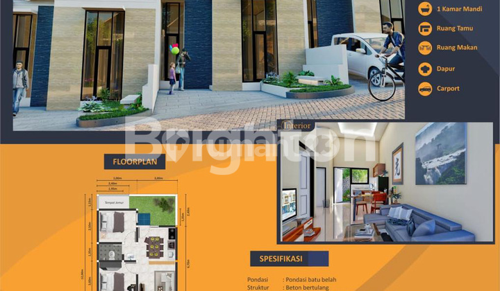 RUMAH MINIMALIS HOOK BARU TIPE 43 BLOK D 2