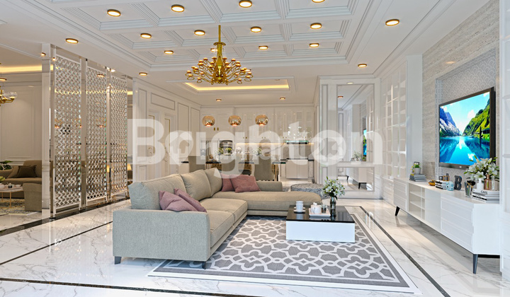 A luxury 2-story house in BSD City, designed by a renowned architect, located in the center of BSD City.