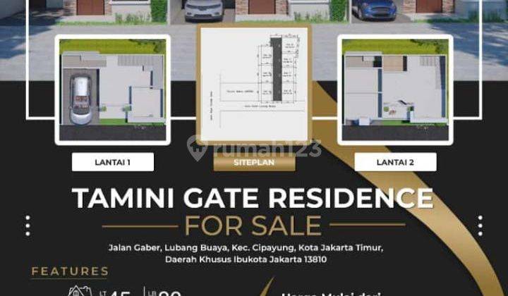 TAMINI GATE RESIDENCE Lubang Buaya Jakarta Timur. Lokasi sangat strategis dan Bebas banjir, 1