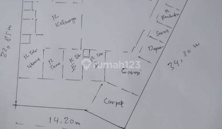 Dijual rumah tua hitung tanah 1