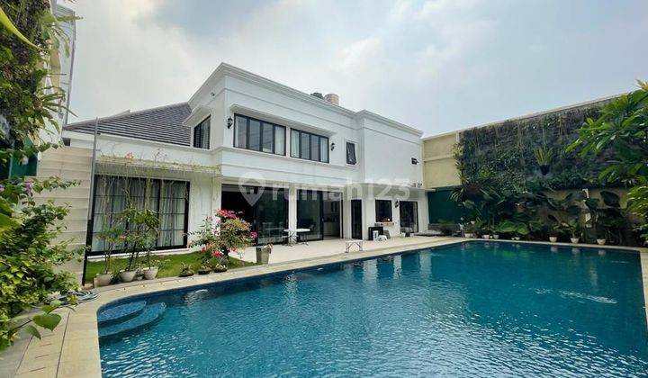 Turun harga Rumah Kemang Baru Dibangun Arsitektur Modern Classic Kemang Utara Bebas Banjir 1