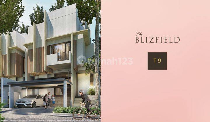 Rumah Mewah 3 Lantai Lebar 9 Luas Tanah 176 Huk Promo Diskon Cluster Blizfield BSD City 1