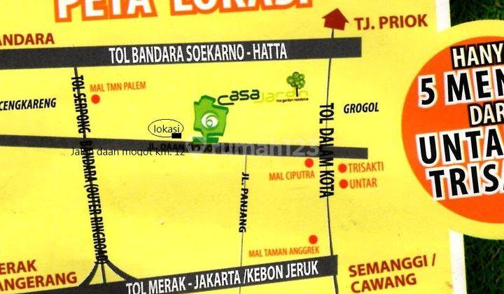 tanah 40 x 30 m.SHM.pingirJl. raya daan mogot. km.12. 2