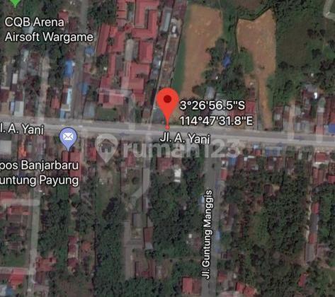 Commercial land on Jalan Raya A Yani, Banjar Baru.