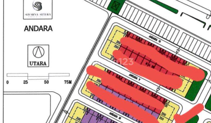 Kavling di boulevard cluster Andara Suvarna Sari Murah 1