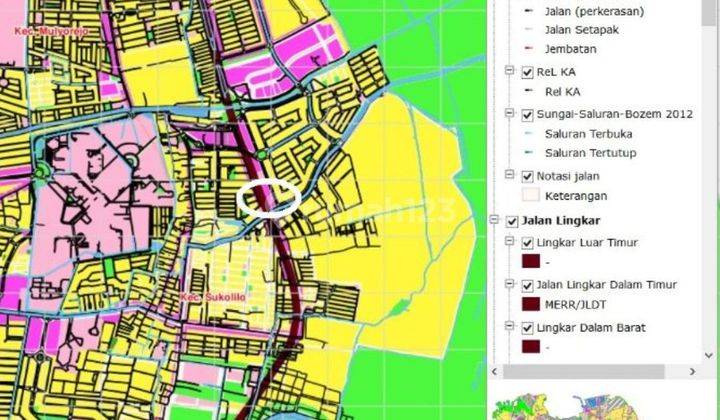 Tanah Kavling Komersil Area Elit Pakuwon City dan Nol Jalan OERR 1